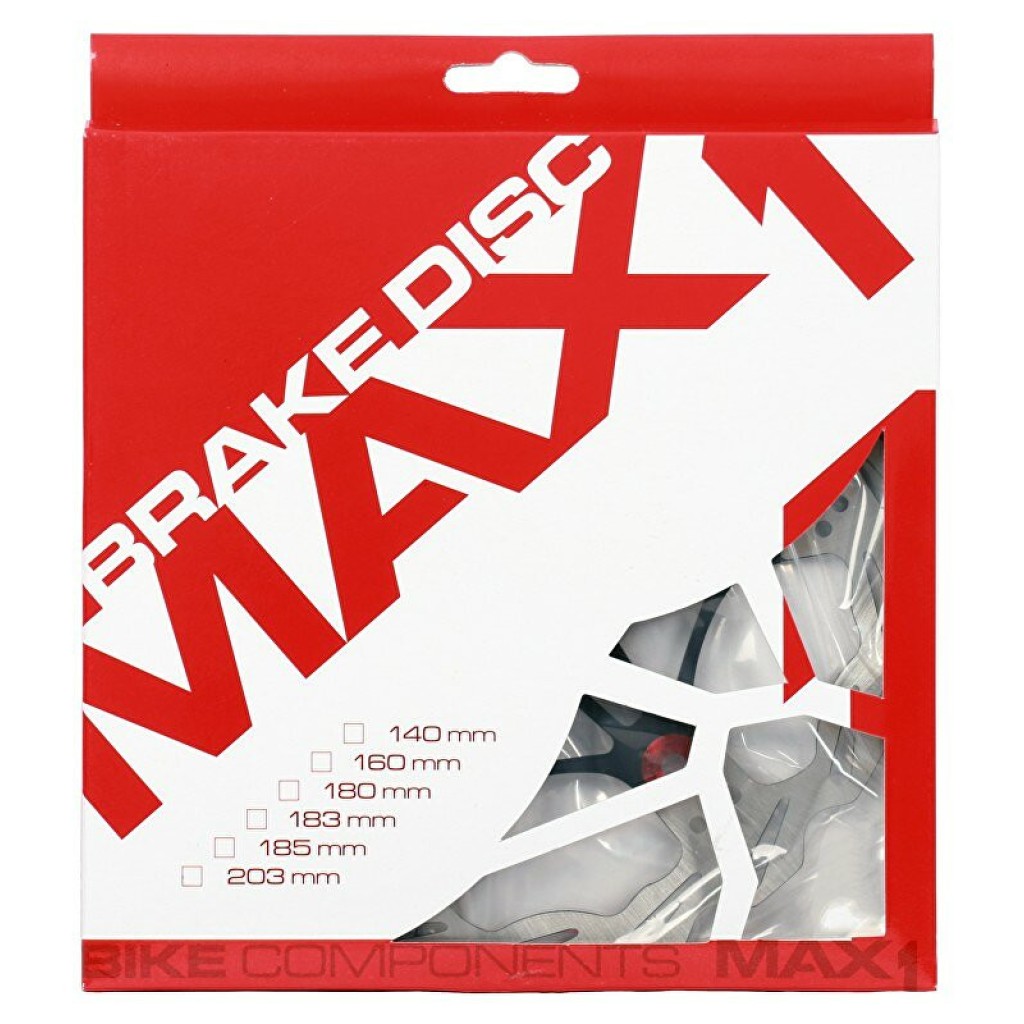 Maxtech Rotor Disk Диск Ротор MAX1 180mm черен с охлаждане - 21502 - Martobike.bg