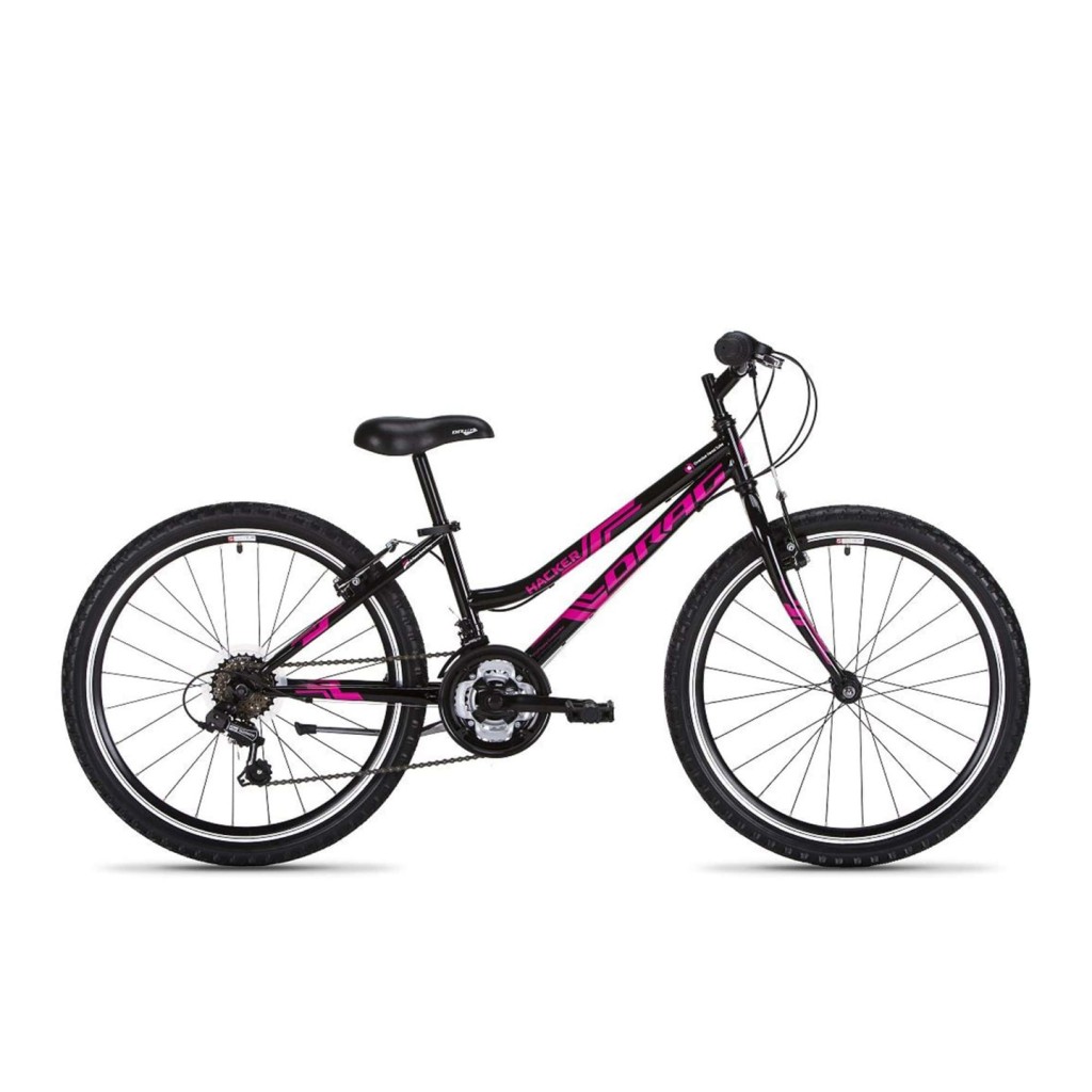 Детски велосипед Drag Hacker Lady 24 черен розов - Martobike.bg