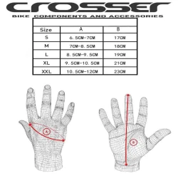Ръкавици CROSSER CG-514 къси пръсти XL черно